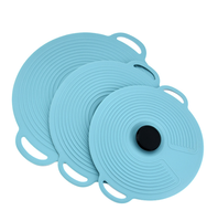 Couvercles de casseroles en silicone écologiques anti-poussière et colorés, pièces d'ustensiles de cuisine en tailles S/M/L