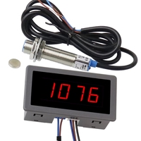 ZYSY Tachometer Frekuensi Digital Tinggi 0.56 "4 LED DC 8-24V Pengukur Kecepatan Motor Mobil Penguji RPM 10-9999RPM