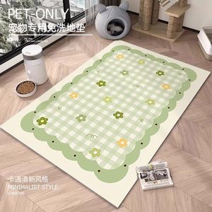 Pet Only Checkered PVC Floor <b>Mat</b> Rectangle Stain Resistant Wipeable Pet Friendly <b>Mat</b> For <b>Cats</b> Dogs - Product Image 2