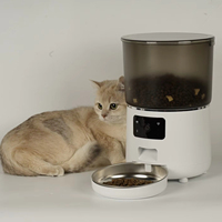 Distributeur automatique de nourriture pour animaux de compagnie intelligent en acier inoxydable 4L nouvelle version avec contrôle par application WiFi, distributeur automatique de nourriture pour chats avec caméra