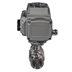 Vanne à bille électrique motorisée en acier inoxydable PTFE de qualité alimentaire à 3 voies avec raccord à pince DN40, vente urgente COVNA - Product Image 4