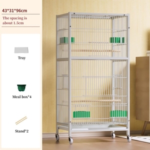 <span class=keywords><strong>Cage</strong></span> à oiseaux en fer épais de grande taille amovible avec plateau en plastique, sécurisée et <span class=keywords><strong>durable</strong></span> - Product Image 5