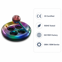 Jouet joystick en métal arc-en-ciel personnalisé, anti-stress, accessoire de bureau pour adultes et enfants, sensoriel, TDAH, OEM