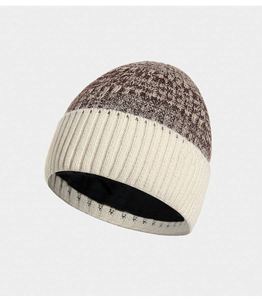 Autumn Winter Jacquard Knitted <b>Hat</b> <b>for</b> Men Double Layer Fleece Lining Warm Beanie <b>Hat</b> - Product Image 6