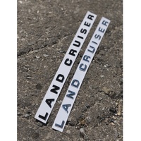 Emblème de coffre Land Cruiser, logo LAND CRUISER, autocollant en lettres 3D noir argenté, décoration extérieure en ABS chromé, emblème de carrosserie