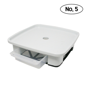 Soucoupe de pot de fleurs en PP blanc avec trous de drainage 36,7x36,7x8,6cm pour protection du sol extérieur, jardin, balcon, terrasse - Product Image 3