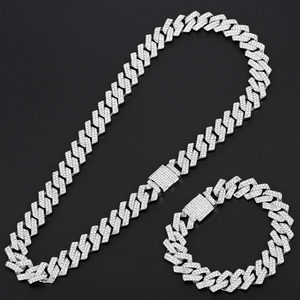 Conjunto de Joias Iced Out para Homens: Corrente Cubana Hip Hop, Relógio com Diamantes e Pulseira - Kit de Presente - Product Image 5