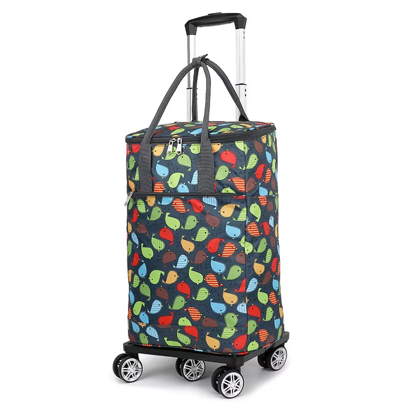 Oiseau coloré avec roue d'avion à cinq roues élargie