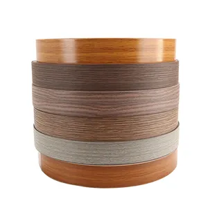 age resistant edge tape high quality flexible wood grain 1*19 mm pvc edge banding for table
