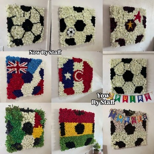 Ghirlanda Floreale Personalizzata a Tema Coppa del Mondo di Calcio, Fiori Artificiali nei Colori della Bandiera Nazionale per Bar Sportivi, Negozi, Esposizioni ed Eventi - Product Image 6