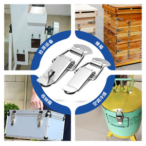 Gancho de resorte de boca plana con hebilla de acero inoxidable Nrh R51 para caja de madera, colmena, estuche de almacenamiento, tanque de aire acondicionado - Product Image 1