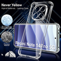 Coque antichoc en silicone ultra mince pour Xiaomi Redmi Note 14 13 Pro Plus Pro + 4G 5G coque arrière souple transparente mince