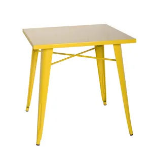 Vendite calde e prezzo più basso mobili da pranzo tavolo in metallo semplicità tavolo da pranzo tavolo in stile industriale