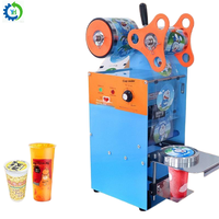 Machine de scellage semi-automatique pour gobelets de boissons, bubble tea, yaourts, gobelets en papier et en plastique, bouteilles et canettes