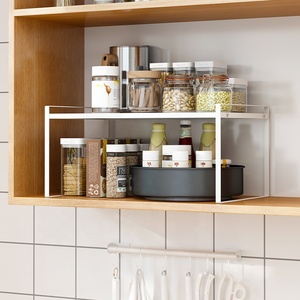Estante de almacenamiento apilable para el hogar, estantería para especias, artículos de cocina - Product Image 1