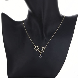 เครื่องประดับหรูหรา Hd Jewelry แฟชั่นทอง 18K ชุบทองรูปหัวใจและดาว ประดับเพชรคิวบิกเซอร์โคเนีย Aaa สร้อยคอจี้สำหรับผู้หญิง - Product Image 4
