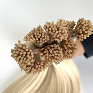 Extensions de <span class=keywords><strong>cheveux</strong></span> humains européens en gros, qualité supérieure, blond glacé balayage, I-Tip, teintes, vierges, super double drawn - Product Image 4