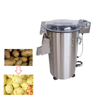 304 Roestvrijstalen Fruit Groenten Dunschiller Wasmachine Industriële Automatische Cassave Gember Tomaat Aardappel Wasmachine