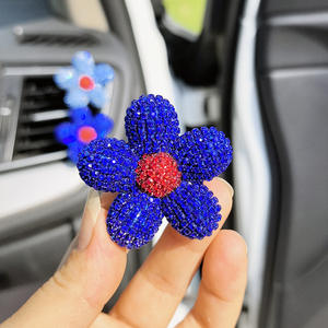 Aksesoris Gantungan Ponsel Bentuk Bunga Berlian Mewah Warna Biru dengan Pita untuk Dekorasi Casing Ponsel, Kerajinan DIY - Product Image 3