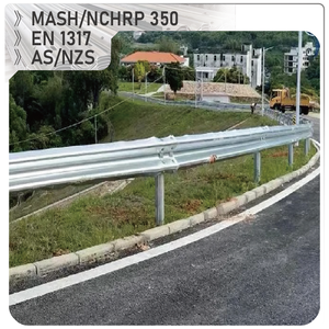 Barrera de Seguridad Vial de Acero Inoxidable para Carreteras de Alta Velocidad, Forma Corrugada, Protección Contra Impactos de Tres Vigas, Impacto M30 - Product Image 1