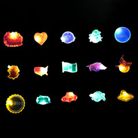 Proveedor OEM, logotipo de forma personalizada de alta calidad, colorido brillante, múltiples modos de Flash, insignia LED, botón luminoso LED, pin de solapa para fiesta