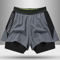 Personnalisé Brodé Premium Hommes Vert Olive Entraînement Deux Pièces Polyester Mesh Basketball Biker Sublimation Gym Shorts