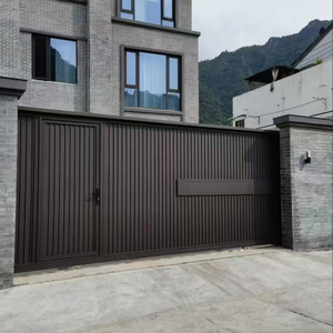 Morden stile di lusso in alluminio cancello elettrico cortile esterno cancello barriera per ingresso scorrevole scherma cancelli a traliccio - Product Image 4