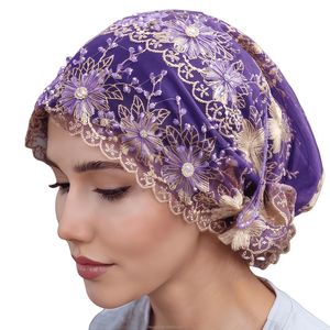 Gorro Turbante de Encaje Ecológico y Transpirable para Mujer, Marca YASEEN, Pañuelo Musulmán para la Cabeza, Apto para Todas las Estaciones - Product Image 1
