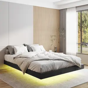 Floating Bed Frame Simple Modern Cloud Bed Bedroom Furniture Up-holstered Beds