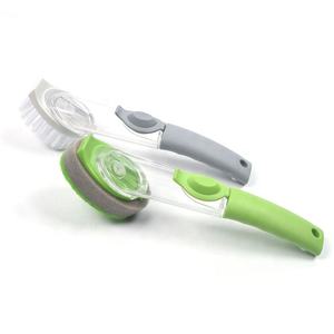 Brosse de lavage de <span class=keywords><strong>vaisselle</strong></span> avec distributeur de <span class=keywords><strong>savon</strong></span> liquide, brosse de nettoyage, Pot, poêle, éponge - Product Image 1