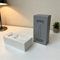 Boîte cadeau de luxe en carton pour ensemble de soins masculins - Boîte cadeau rigide personnalisée avec couvercle et base pour rasoir, avec insert en carton