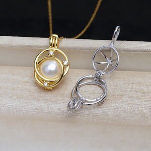 Componente de Joyería, Soporte para Colgante de Cuentas de 8mm y 6mm, No Poroso, de Plata S925, para Manualidades, Modelo 5083 - Product Image 3