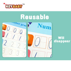 Pour 4 cahiers ABC personnalisés, réutilisables, reliés en spirale, couverture souple, avec impression gaufrée, écriture manuscrite, calligraphie, impression à rainures magiques Sank - Product Image 4