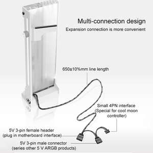 Supporto per GPU 5V ARGB CM-GH2 COOLMOON in lega di alluminio Dropshipping - Product Image 5
