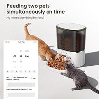 Distributeur automatique de nourriture pour animaux de compagnie OEM 8L en plastique durable avec caméra, distributeur intelligent de nourriture lente, compatible WIFI, facile à nettoyer pour chats et chiens