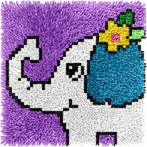 Set <span class=keywords><strong>di</strong></span> aggancio personalizzato per bambini fai da te fai da te fatto a mano graziosi elefanti punto croce gancio per scrocco tappeto per bambini 30x30cm - Product Image 1