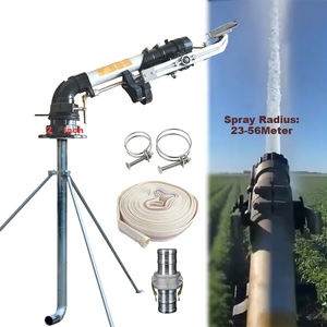 Sistema de Irrigação Agrícola com Pulverizador Vertical de Grande Porte, Tipo Pistola de Água, com Acionamento por Engrenagens 360° e Tripé com Rodas para Irrigação e Despoeiramento - Product Image 2