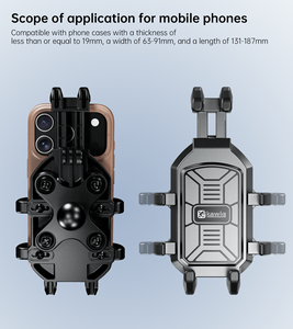 Support de téléphone pour moto étanche avec pare-soleil, casque de moto, support de téléphone portable, protège l'écran, empêche l'exposition au soleil et la <span class=keywords><strong>pluie</strong></span> - Product Image 2