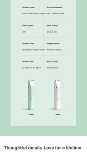 Tondeuse à poils d'animaux en acier inoxydable quatre-en-un, rasoir <span class=keywords><strong>électrique</strong></span> à piles pour chiens et chats, tondeuse à poils de chien et de chat, toilettage - Product Image 3