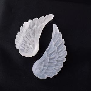 Cristallo curativo naturale all'ingrosso che intaglia grandi ali d'angelo in selenite <span class=keywords><strong>bianca</strong></span> di piume - Product Image 4