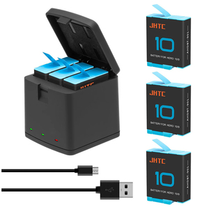 <span class=keywords><strong>Batterie</strong></span> rechargeable JHTC 1800mAh pour caméra Hero 9/10/11/12 noire - En stock - Product Image 1