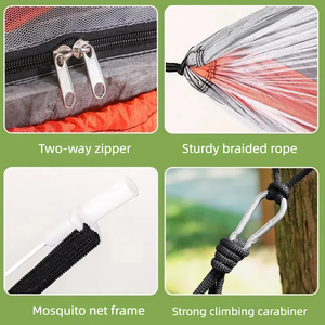 سعر المصنع شعار مخصص أرجوحة المشي على ظهره خفيفة الوزن أرجوحة مزدوجة قابلة للطي النايلون التخييم الأراجيح - Product Image 5