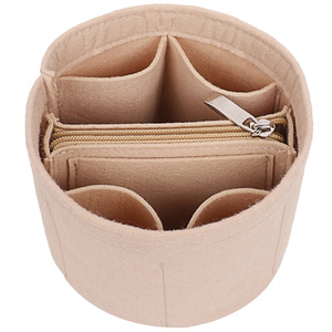 Hot Selling Round Shape Handbag Tote Bucket Bag Organizer Felt Purse Organizer <strong>Insert</strong> With Zipper - Product Image 5