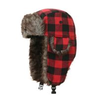 Logotipo personalizado Faux Fur Ear Flaps Trapper Hat Sombreros de invierno para Mujeres Hombres