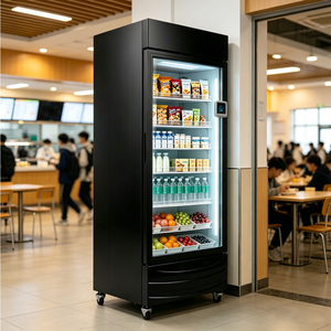 Distributeur automatique intelligent de boissons sans argent liquide avec vision IA, 4G/Wi-Fi, paiement par carte de crédit, NFC, QR code, petit format, pour les détaillants - Product Image 1