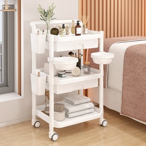 Beauty <b>Cart</b> Beauty Salon Specific Handcart <b>Tool</b> <b>Cart</b> Instrument Eyelash Nail Art Hairdressing Storage Rack - Product Image 1