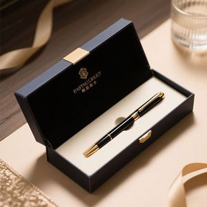 Caja <span class=keywords><strong>de</strong></span> Regalo Magnética Negra <span class=keywords><strong>de</strong></span> Lujo, Logotipo Personalizado, <span class=keywords><strong>Embalaje</strong></span> <span class=keywords><strong>de</strong></span> Cartón Rígido para Almacenamiento <span class=keywords><strong>de</strong></span> Bolígrafos, Cajas Impresas Personalizadas - Product Image 2