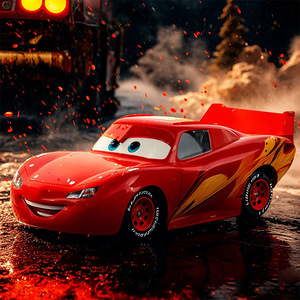 <strong>Lightning</strong> <strong>McQueen</strong> Toy <strong>Car</strong> Plastic Pull Back Battery Powered For Kids 5 7 Years Unisex Model Vehicle - Product Image 1