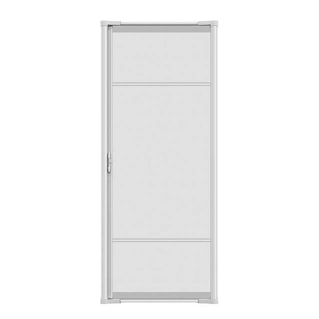 AromaNano White Aluminum Single Retractable Screen Door for 80in Tall X 32in/36in Wide Standard Residential Entry Openings