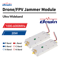 Amplificateur de puissance à semi-conducteurs Dewin 20W 1-6GHz, module RF SSPA ultra large bande, amplificateur de puissance large bande GaN pour équipement de test radar SATCOM